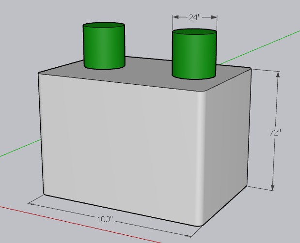 CAD drawing of septic tank